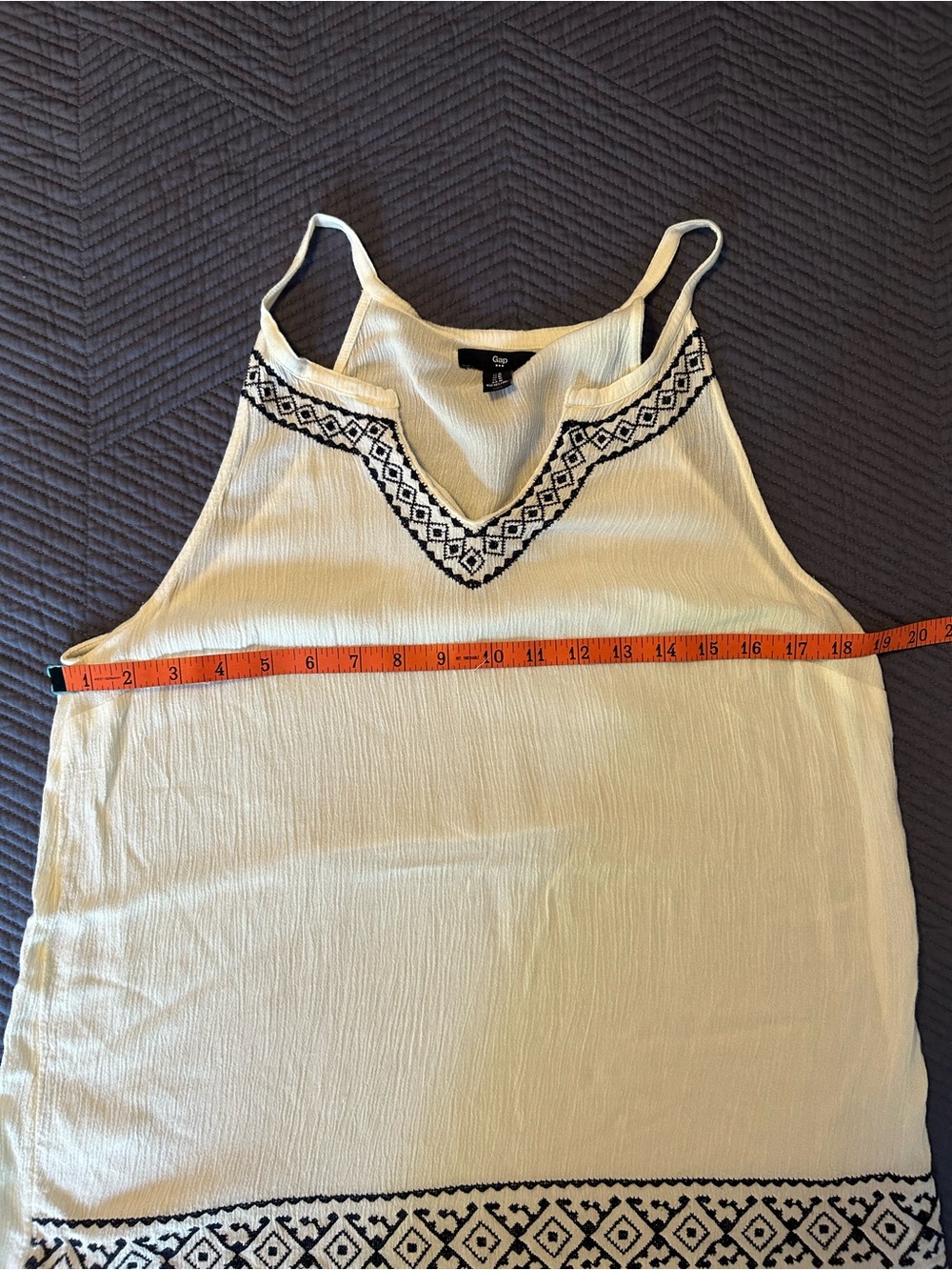 GAP White Embroidered Halter Top M - Picture 5 of 9